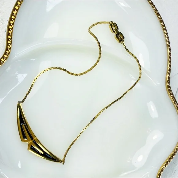Givenchy Couture Gold Plated Abstract Logo Necklace - Picture 3 of 7